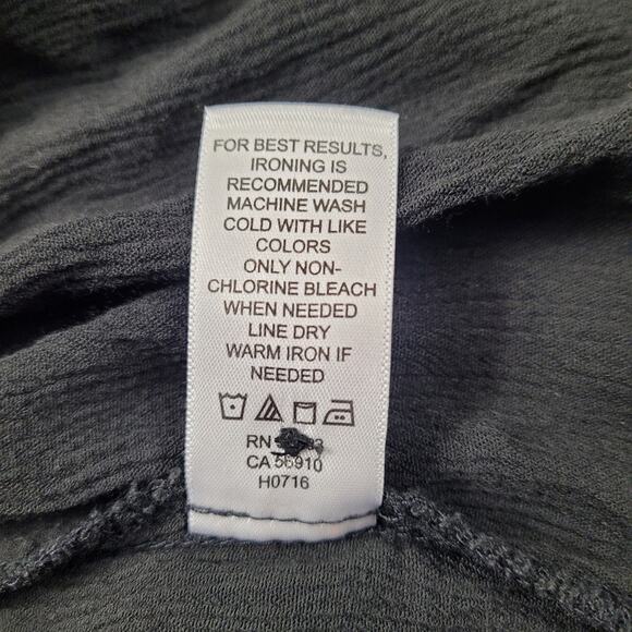 Maurices Black Boho Top with White Embroidery size Medium - Picture 12 of 12